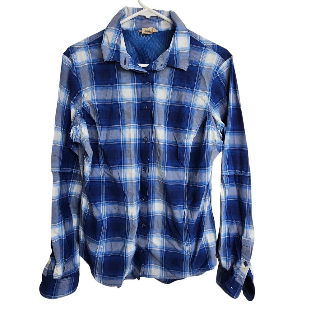 Duluth Trading Co Womens Plaid Vented Shirt Size M Sidewinder Fishing Workwear